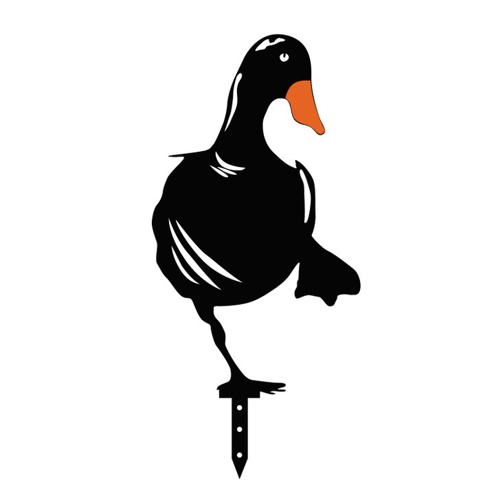Aberto Design Set de 6 Esculturas de Patos Metálicos Negros para Jardín Aberto Design Set de 6 Esculturas de Patos Metálicos Negros para Jardín